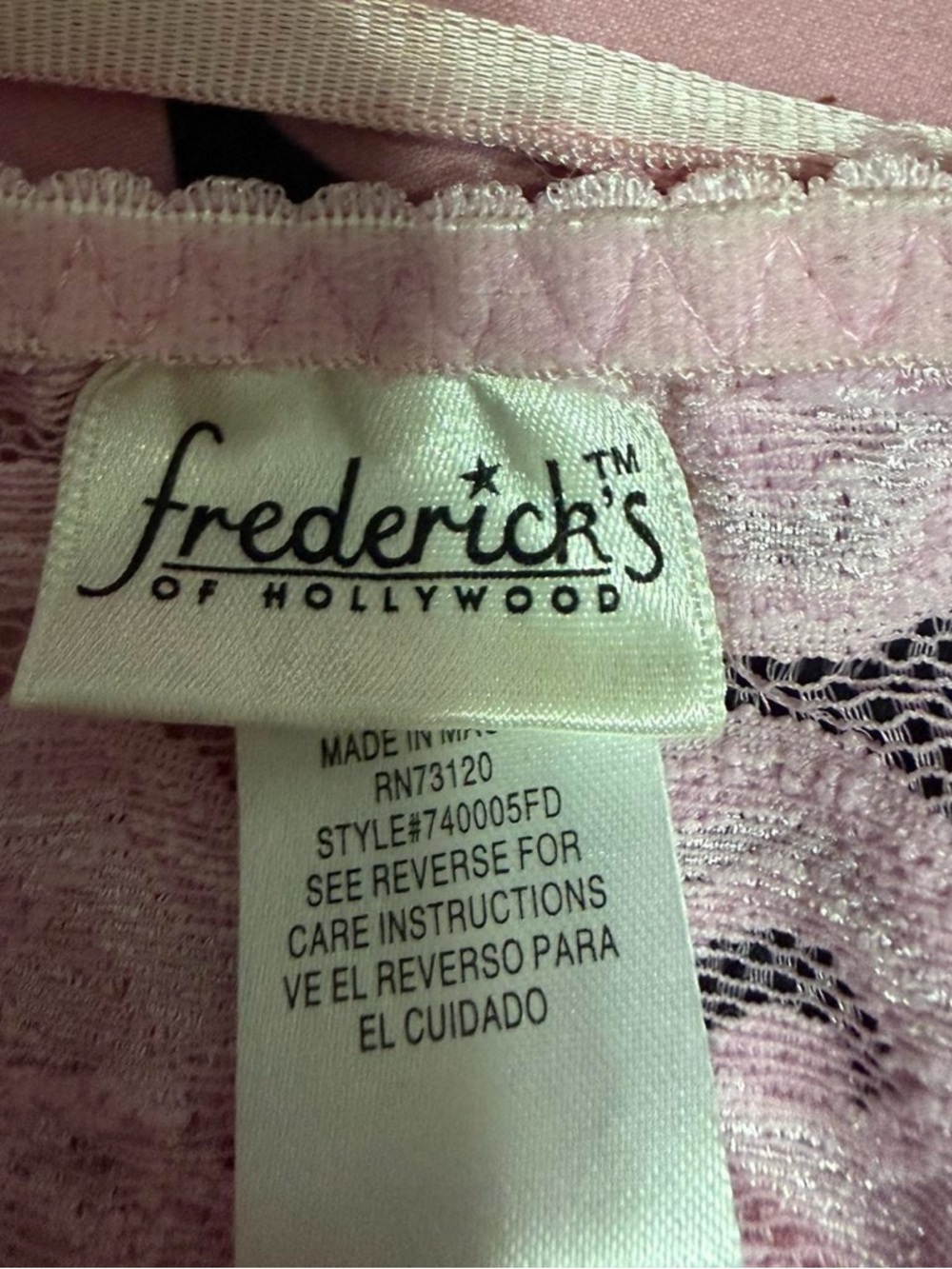 Light Pink Sheer Mesh Fredrick’s Of Hollywood Slip Dress - Picture 2 of 8